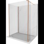 Mexen Kioto душ стена Walk-in 140 x 80 x 40 см, прозрачна, розово злато - 800-140-080-221-60-00-040 (800-140-080-221-60-00-040)