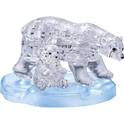 HCM Kinzel 3D Crystal puzzle Lední medvědice s mládětem 40 ks