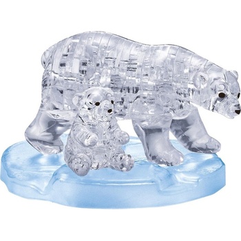 HCM Kinzel 3D Crystal puzzle Lední medvědice s mládětem 40 ks