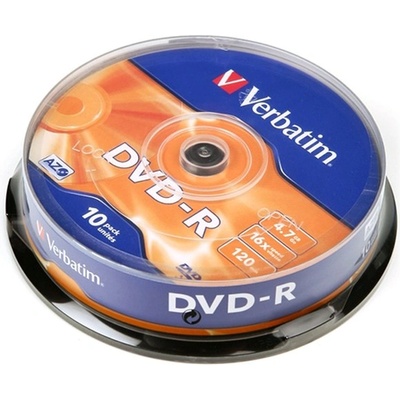 Verbatim Диск DVD-R Verbatim 4.7GB 16x оп. 10