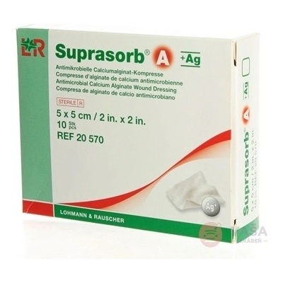 KG Suprasorb A AG krytie na rany 5 x 5 cm 10 ks
