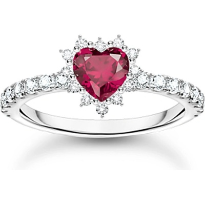 TR2484-013-10-56 Herzring romance silber Damen, Жени
