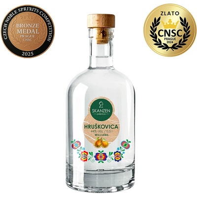 Skanzen hruškovica williams 44% 0,5 l (holá láhev)