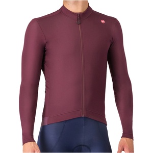 Castelli Фланелка с дълъг ръкав за колоездене Castelli Espresso Thermal Jersey Cycling jersey - Deep Bordeaux - размер XS (056-3283-0411)