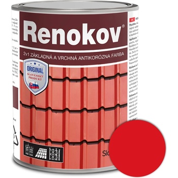 SLOVLAK Renokov antikorózna farba 2v1 farba na strechy 830 červený 2,5 kg