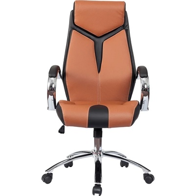 Директорски стол Storm, екокожа, Tilt механизъм, до 120 kg, кафяво и черно (4010140267)