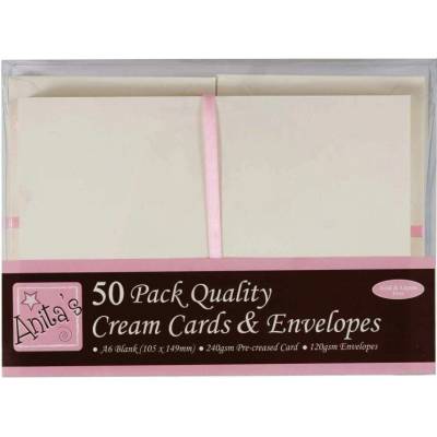 WEST DESIGN PRODUCTS LIMITED West Design A6 přání a obálky 50 ks (240 g/m2) krémové