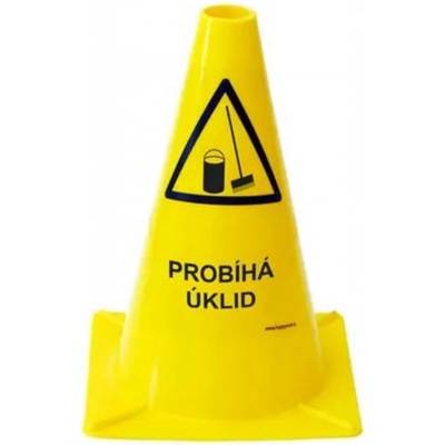 Výstražný kužel – Probíhá úklid