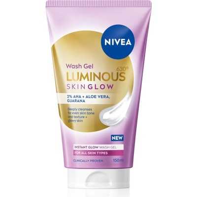 Nivea Luminous Skin Glow почистващ гел за лице за озаряване на лицето 150ml