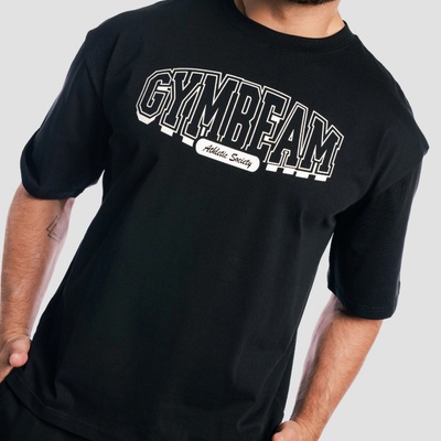 GymBeam tričko Boxy Athletic Society Black
