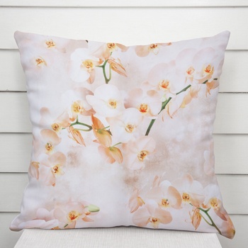 Biante TF-045 orchidey na béžovom 45 x 45 cm