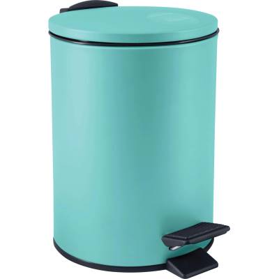 spirella Adelar 3L pedal bin - Modern design - 16.8 x 16.8 x 25 cm - Color: Aqua - Odor-proof lid - Ideal for kitchen and bathroom - Durable material - 10.22679
