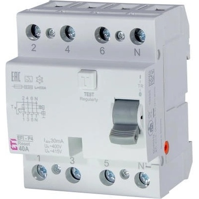 ETI EFI-P4R A 63/0,3 4P, 63A, 300mA 002061883