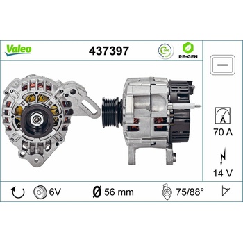 Alternátor VALEO 437397