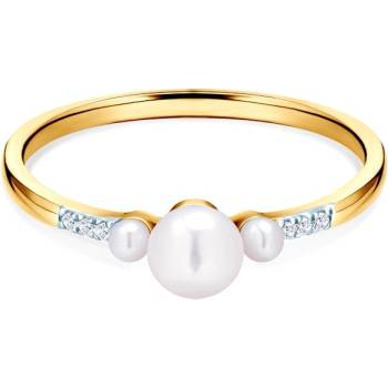 SAVICKI Годежен пръстен Savicki: злато, перла