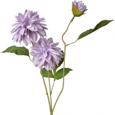 Fialová umelá dekorácia kvetina georgína - 17*10*70 cm - Clayre & Eef