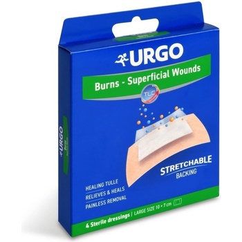 Urgo náplast na popáleniny lipidokoloid 10 x 7 cm 4 ks