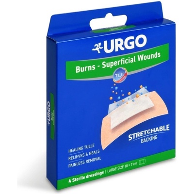 Urgo náplast na popáleniny lipidokoloid 10 x 7 cm 4 ks