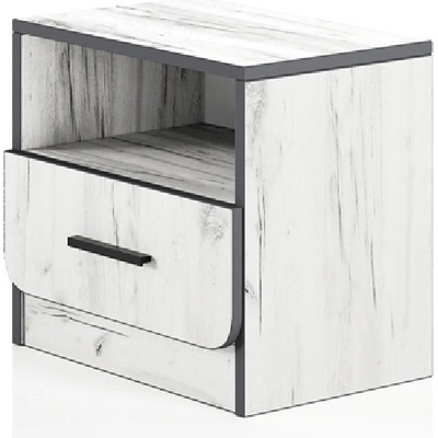 Bogdan Furniture I Нощно шкафче Mod 3085, Дъб крафт бял