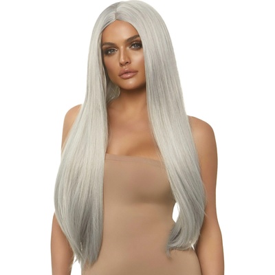 Leg Avenue Long Straight Center Part Wig 84cm Grey