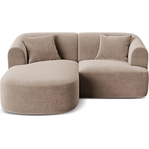 Cosmopolitan Design Светлокафяв кадифен ъглов диван (ляв ъгъл) Campi - Cosmopolitan Design (COS_LC_S_120_F1_CAMPI2)