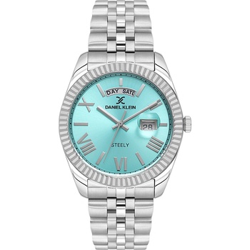Daniel Klein DK. 1.14026-3 Мъжки часовник Сребрист-Син циферблат, Верижка от неръждаема стомана