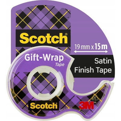 Scotch na darčeky 19 mm x 7,5 m s dipenzorom