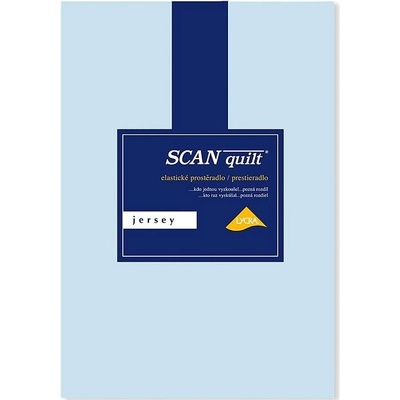 SCANquilt prostěradlo jersey elastic lycra světle modré 90x200