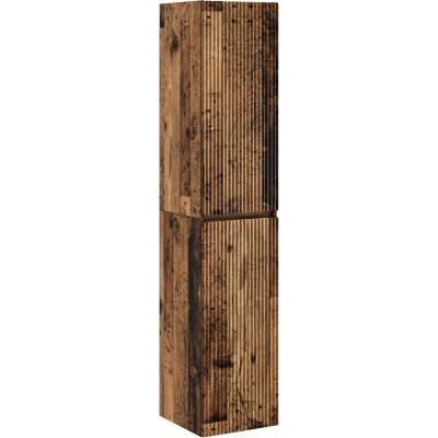 vidaXL Стенно Баня Кабинет Старо дърво 33 x 34, 5 x 160 см (890520)