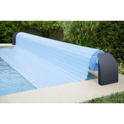 CF Lamelový kryt bazénu Contura obdélník 600 x 300 cm - světle modrý - PVC lamely
