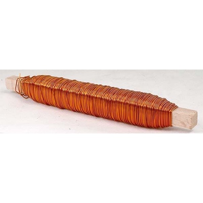 Vázací drátek - 0,5 mm, 0,1 kg, lak. oranžový
