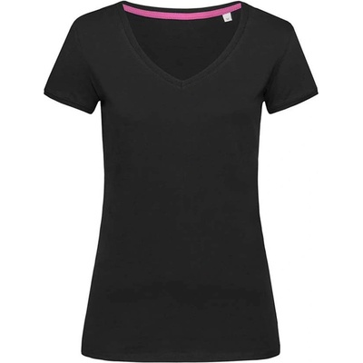 Stedman megan v-neck st9130 / Дамска тениска с v-образно деколте - черна m (st9130blom)
