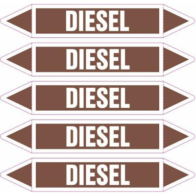 Grafiko | Diesel - dle ČSN 13 0072 - Materiál fólie s ochrannou laminací, Rozměr aršík 5ks šipka 152x26mm