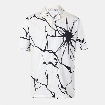 OFF WHITE Рокля OFF WHITE Men's Long-Sleeve Dress Shirt - White/Black