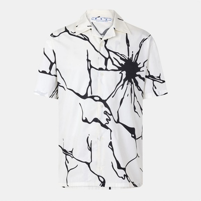 OFF WHITE Рокля OFF WHITE Men's Long-Sleeve Dress Shirt - White/Black