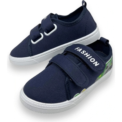 Fashion chlapčenské tenisky na suchý zips 14 modrá