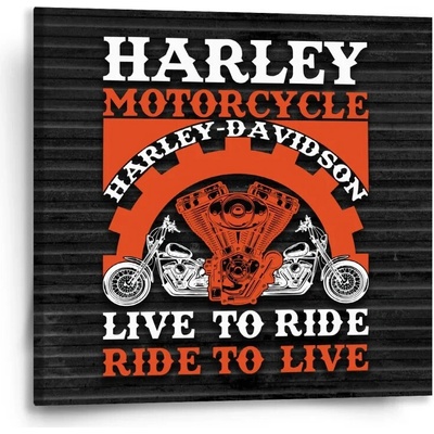 Sablio Obraz Harley-Davidson Live to ride, ride to live - 50x50 cm