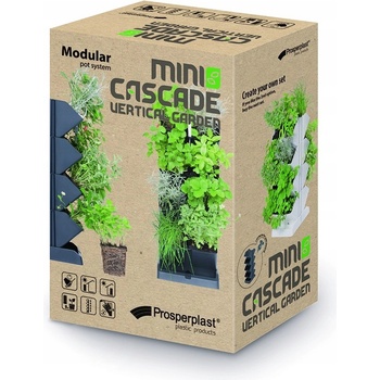 Prosperplast MINI CASCADE IO1W200S433 Vertikální květináče s nůžkami na bylinky antracit