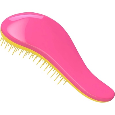 Detangler Pink & Yellow rozčesávacia kefa na vlasy s rukoväťou