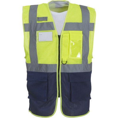 Yoko HI-VIS HVW820 / Мрежеста предпазна жилетка - HV жълто/тъмносиньо XXL (79W820zw705)