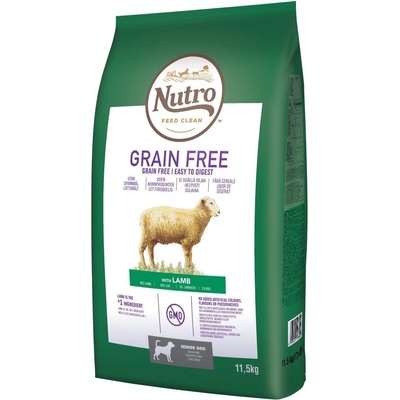 Nutro Grein Free s jahňacím pre staršie psy 11,5 kg