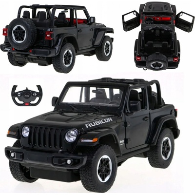 DÁLKOVĚ OVLÁDANÉ AUTO RC PILOT VELKÉ ČERNÉ JEEP WRANGLER RS 1:14