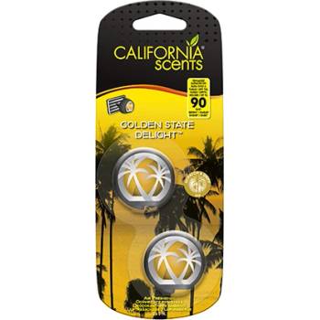 California Scents Mini Diffuser Golden State Delight aроматизатор за автомобил 2 x 3 мл