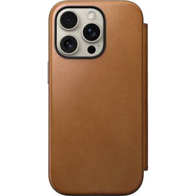 Nomad Modern Leather Folio, English Tan-C - iPhone 16 Pro (NM01678885) кожен калъф