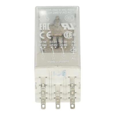 ABB Щепселно реле abb cr-m230ac3, 10a/230vac, 3no (m518416)