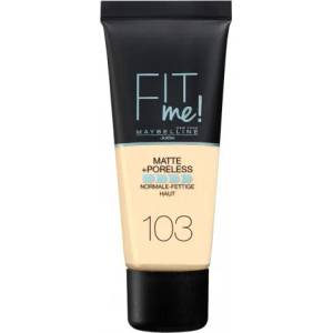 Maybelline Fit Me Matte + Poreless Foundation - Фон дьо тен с матиращ ефект за нормална към мазна кожа