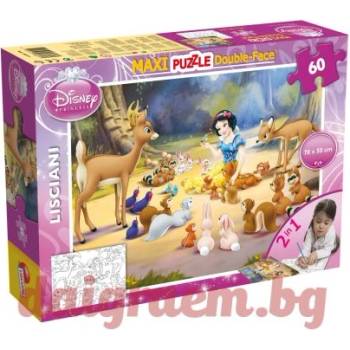 Lisciani Пъзел lisciani 46577 - 60 части - Снежанка, двулицев пъзел (li46577)