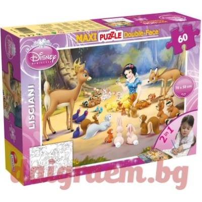 Lisciani Пъзел lisciani 46577 - 60 части - Снежанка, двулицев пъзел (li46577)