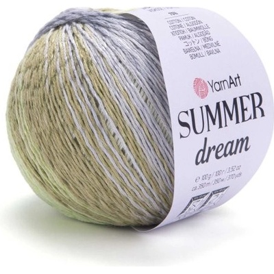 YarnArt Příze Summer dream 4303 zeleno-šedo-khaki