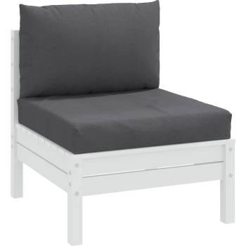 Image 1 of vidaXL Палетни възглавници, 2 бр, меланж антрацит, текстил (4002640)